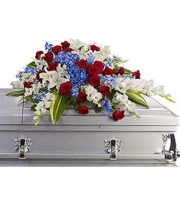 Distinguished Service Casket Spray from In Full Bloom in Farmingdale, NY